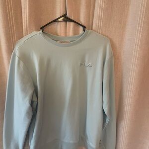 Fila Blue Crewneck Woman's Soft Knit Sweatshirt